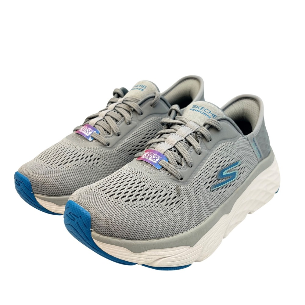 Skechers Womens 7.5 Hands Free Slip-ins Max Cushioning Elite Mystic Passion Gray